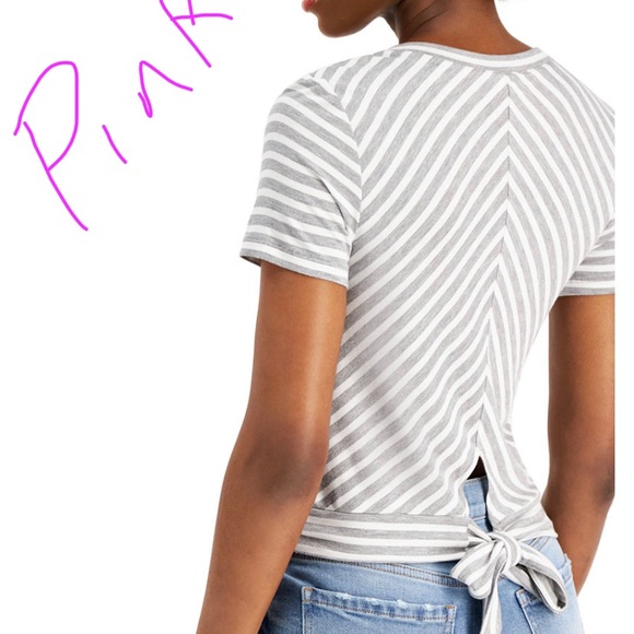Self esteem large Tie back striped top - Picture 2 of 3